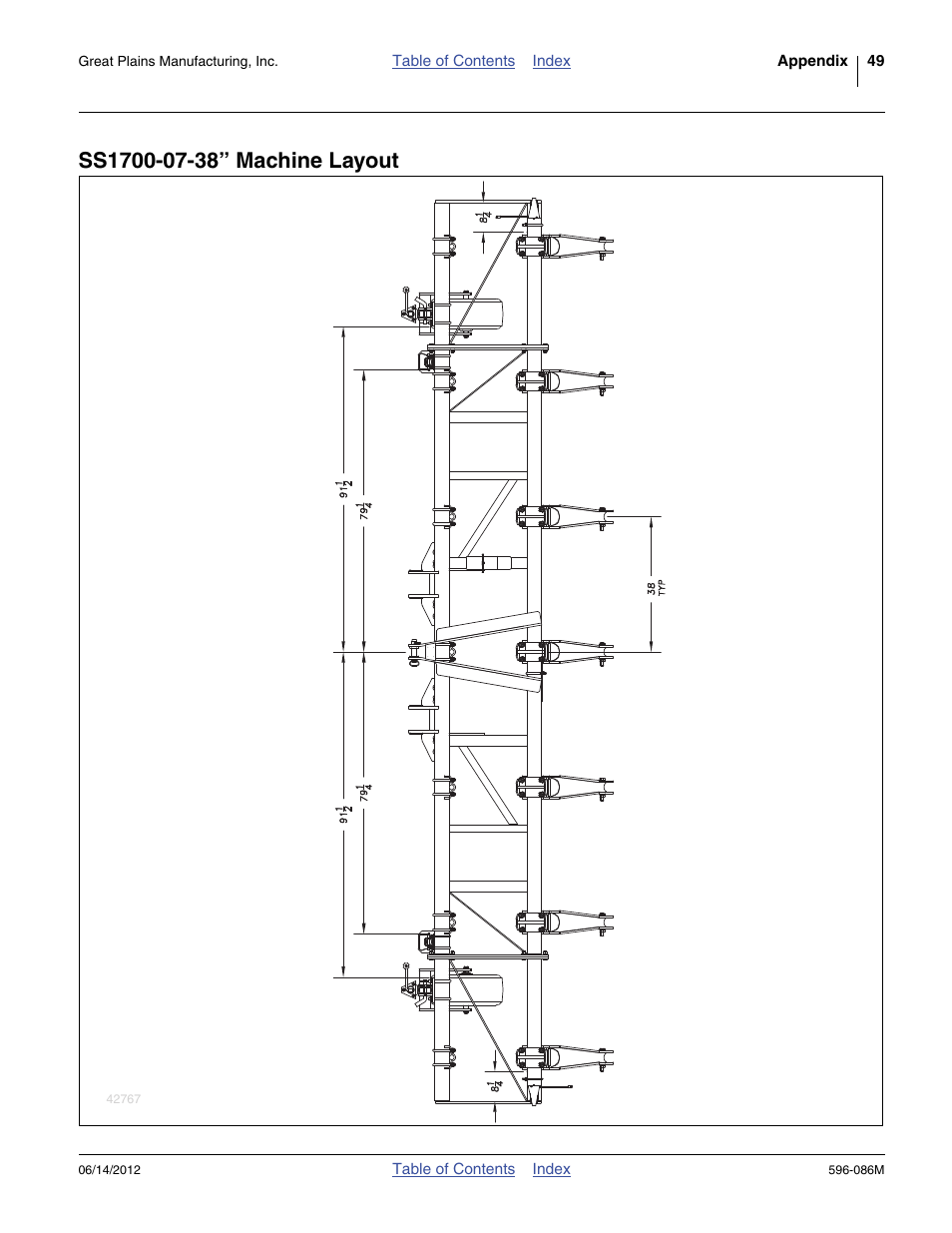 Ss1700-07-38” machine layout | Great Plains SS1700 Operator Manual User Manual | Page 53 / 60