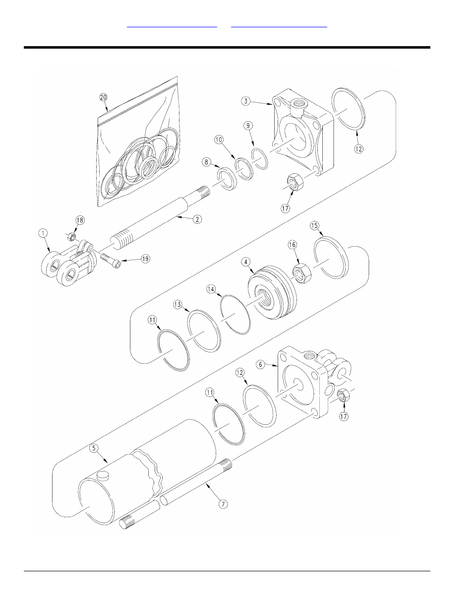 Hydraulic cylinder 3 x 24 x 1.25 (810-190c) | Great Plains CP1000 Parts Manua User Manual | Page 38 / 172