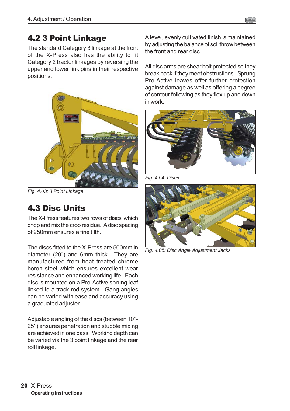 3 disc units, 2 3 point linkage | Great Plains P15443 Serial No 12759 User Manual | Page 20 / 34