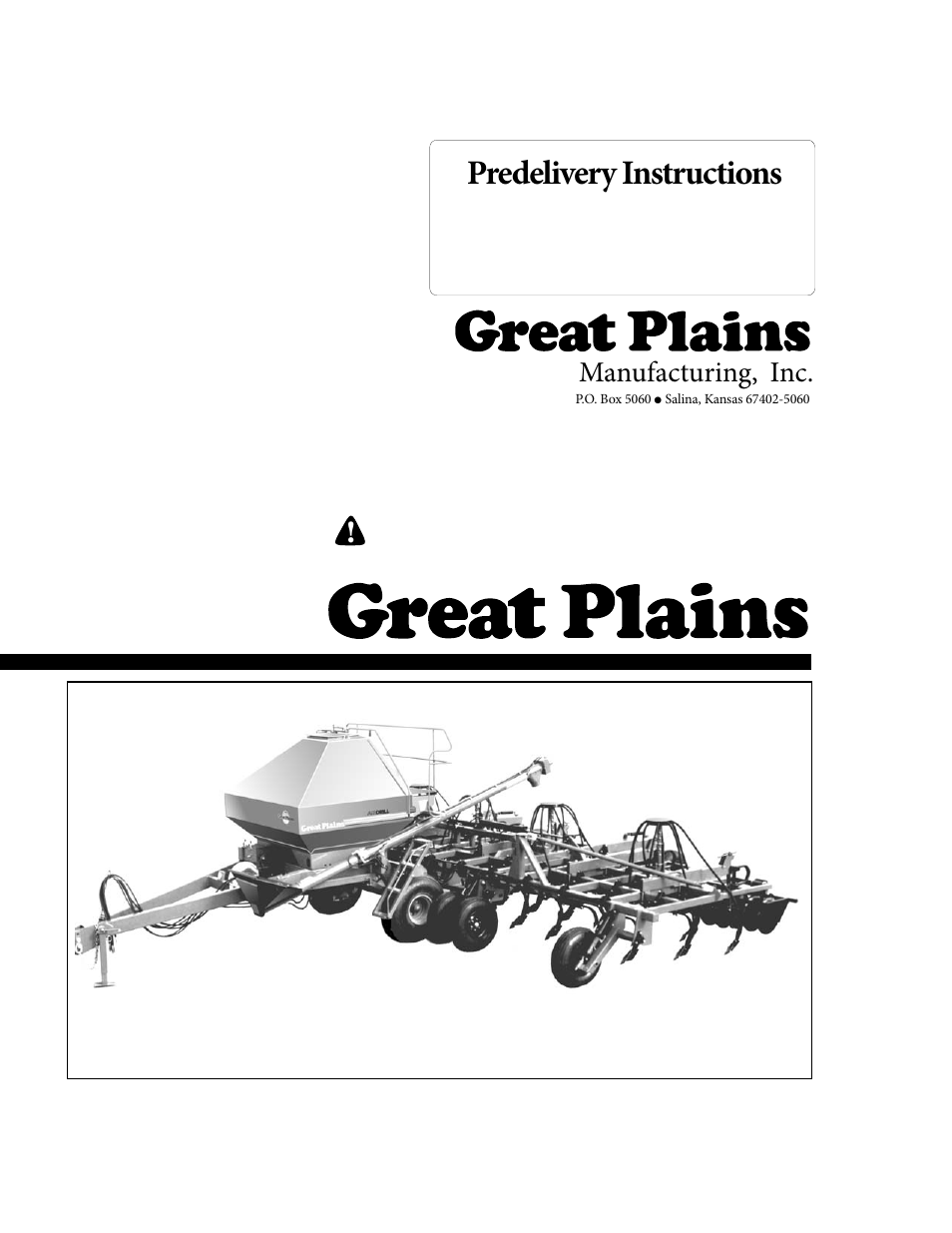 Great Plains ADI334 Predelivery Manual User Manual | 24 pages