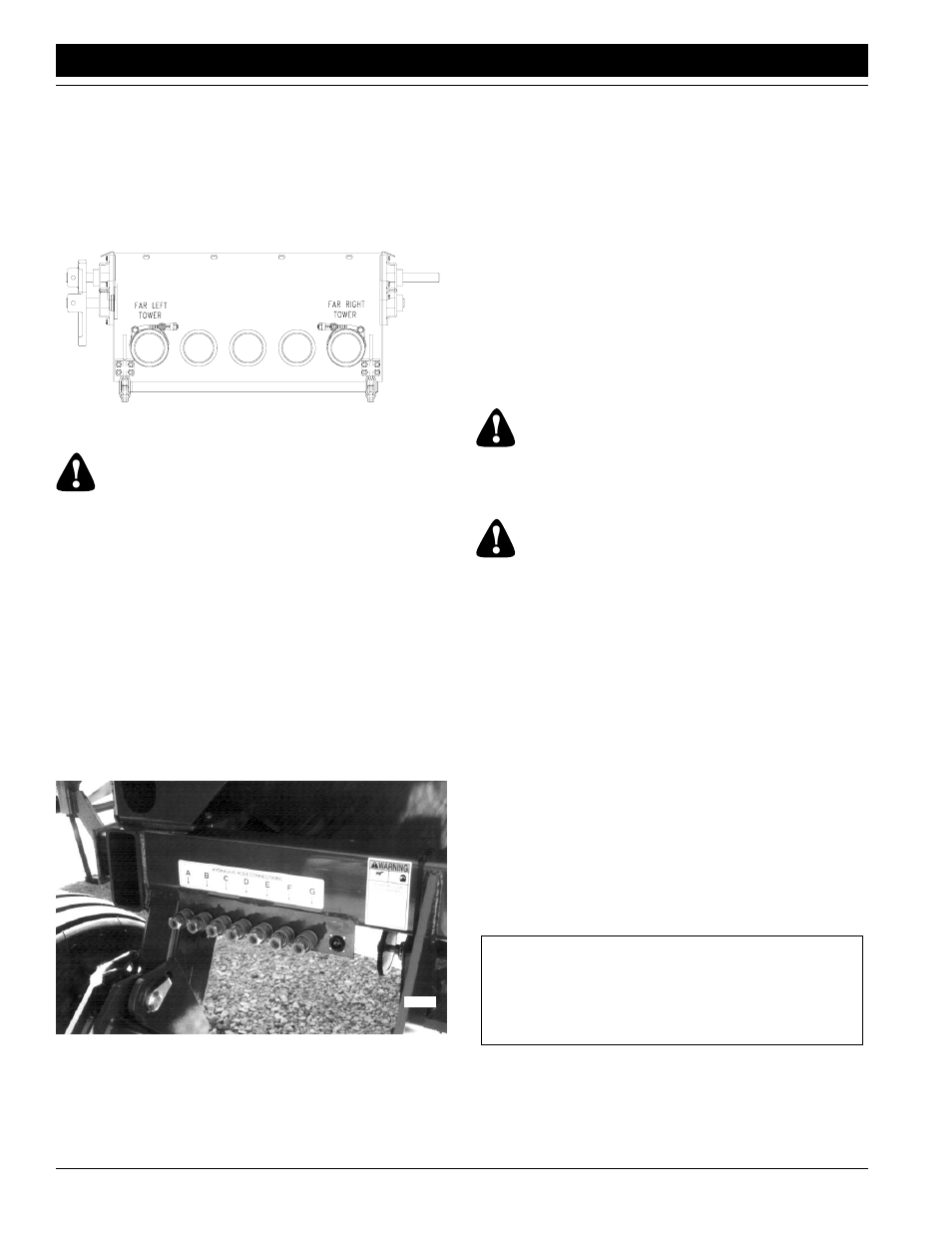 Warning, Bleeding the lift hydraulics | Great Plains ADI334 Predelivery Manual User Manual | Page 12 / 24