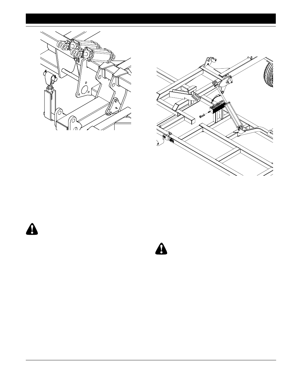 Warning, Caution, Bleeding the folding hydraulics | Great Plains ADI334 Predelivery Manual User Manual | Page 13 / 24