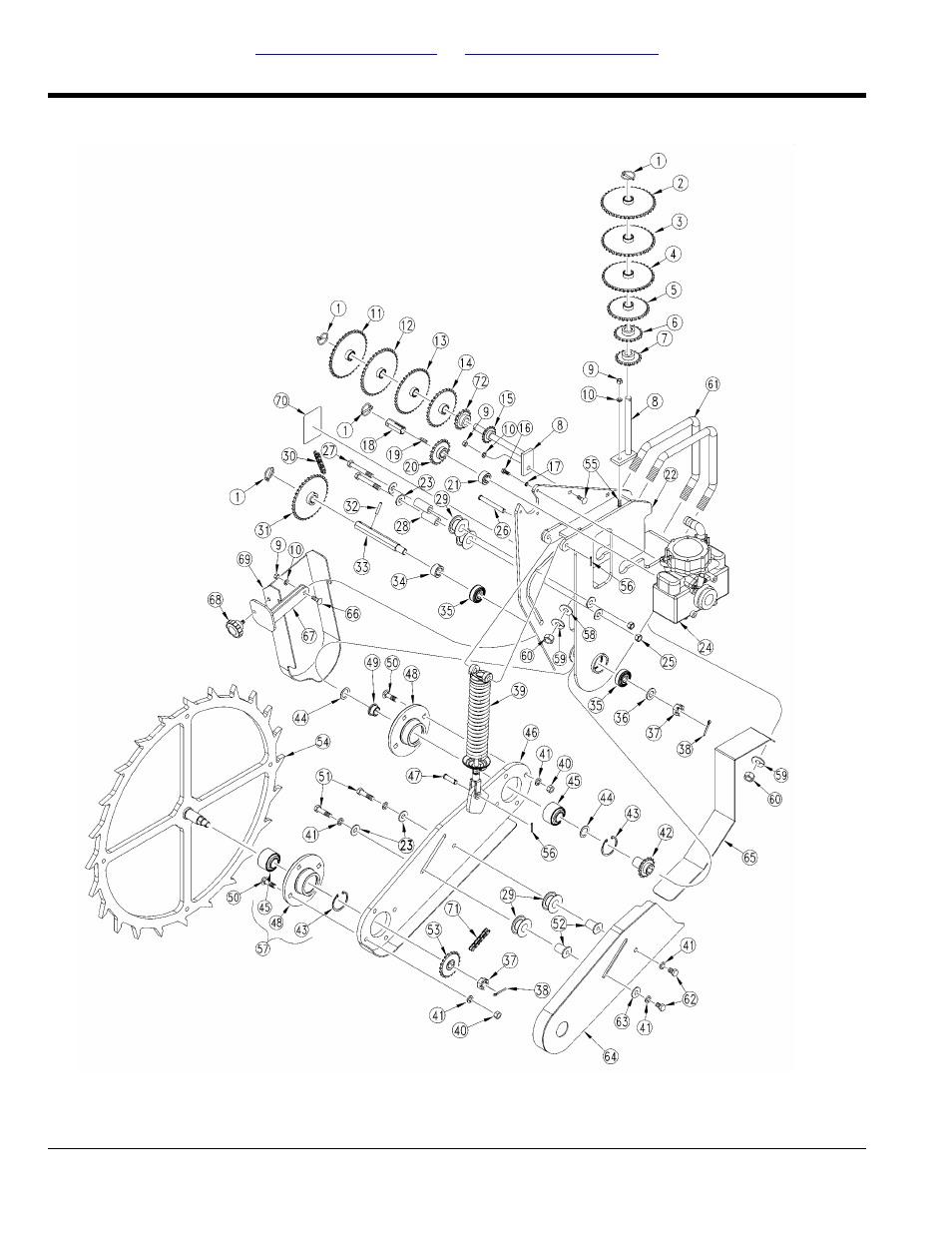 Fertilizer contact wheel breakdown (s/n a1033q-) | Great Plains YP2425F-2470 Parts Manual User Manual | Page 206 / 278