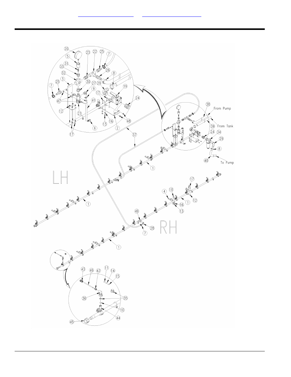 32 row wet boom manifold assembly | Great Plains 1625AHL Parts Manual User Manual | Page 140 / 158