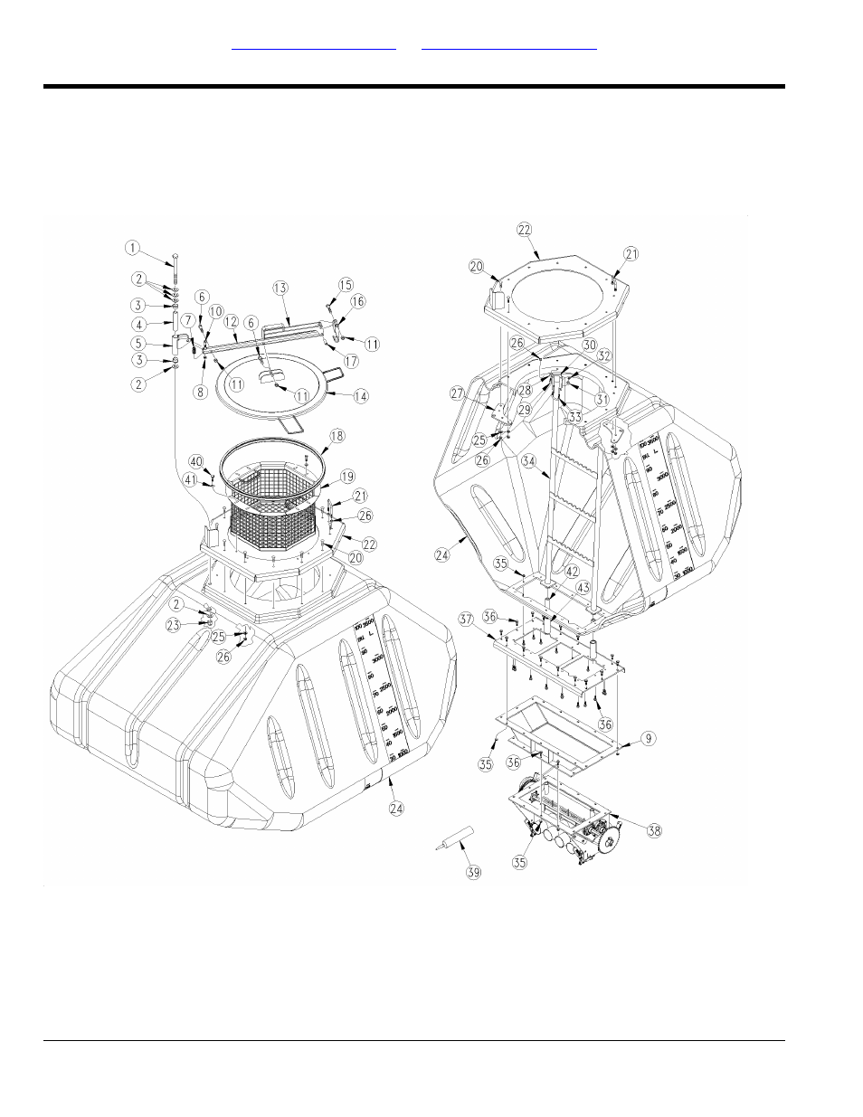 Hopper assembly | Great Plains 1625AHL Parts Manual User Manual | Page 16 / 158