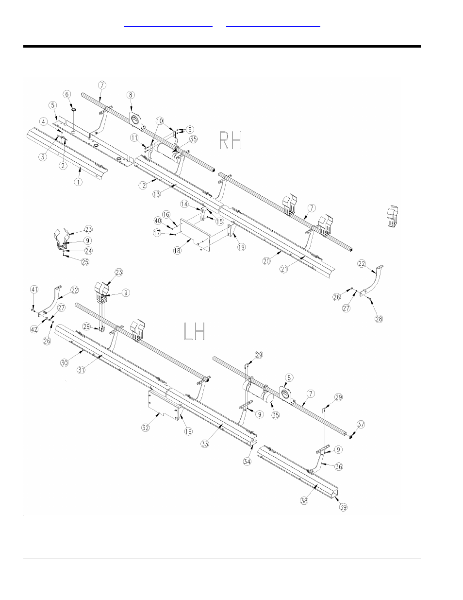 Hose tray and shield 40ft | Great Plains 1625AHL Parts Manual User Manual | Page 28 / 158