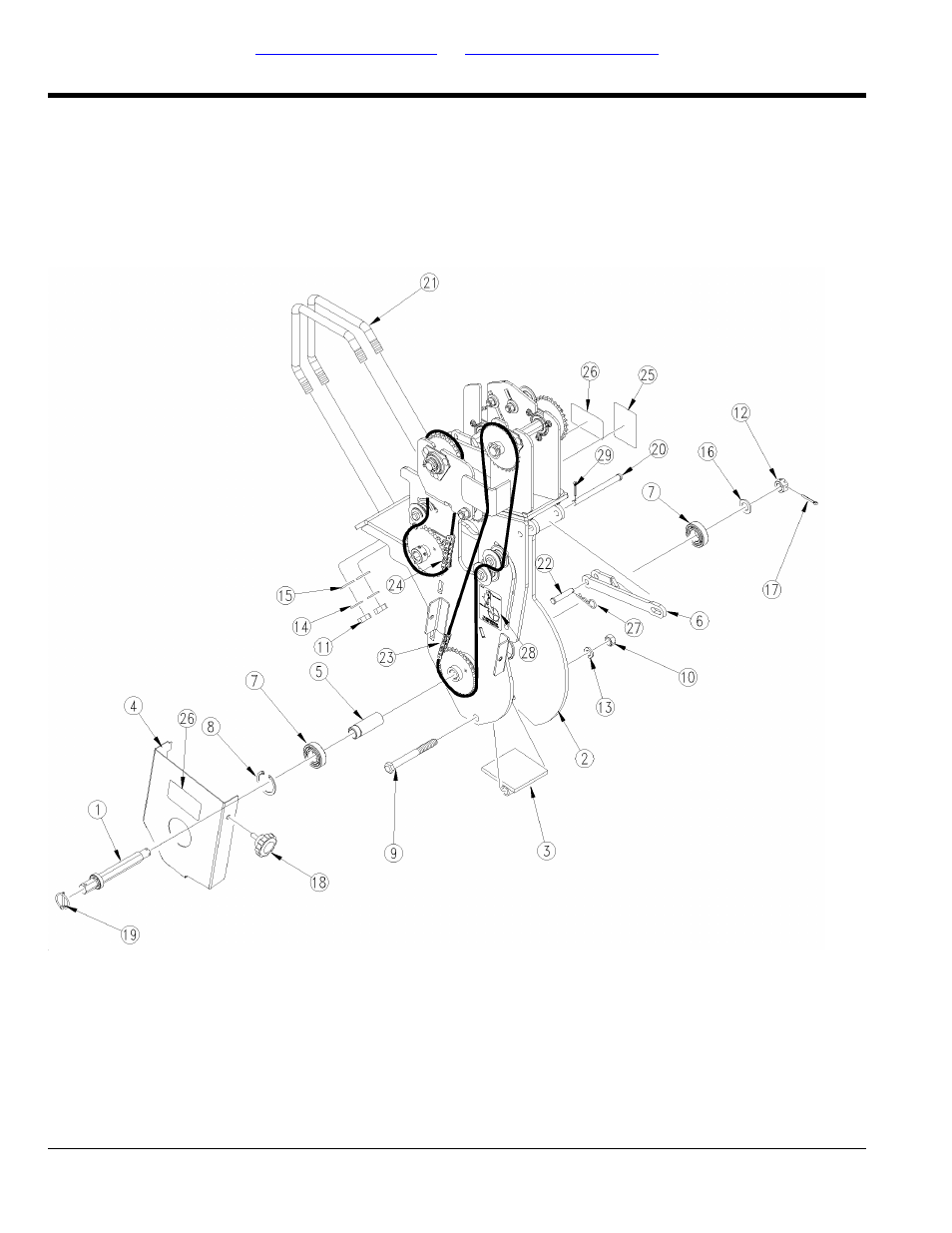 Drive, Ground drive mount to frame (s/n c1029r-) | Great Plains 1625AHL Parts Manual User Manual | Page 46 / 158