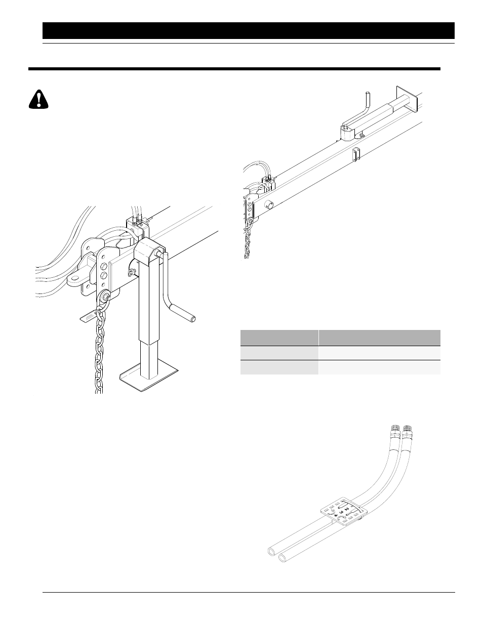 Hydraulic hose hook- up, Danger, Hitching the planter to tractor | Hydraulic hose hookup | Great Plains PT1230 Predelivery Manual User Manual | Page 12 / 15