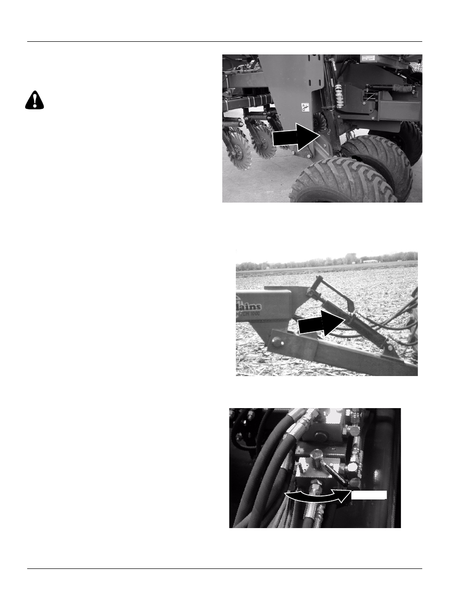 Folding the drill, Warning | Great Plains NTA2000 Operator Manual User Manual | Page 18 / 85