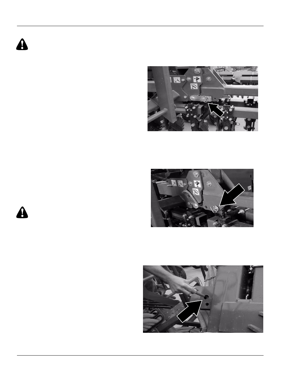 Warning, Danger, Folding the drill | Great Plains NTA2000 Operator Manual User Manual | Page 20 / 85