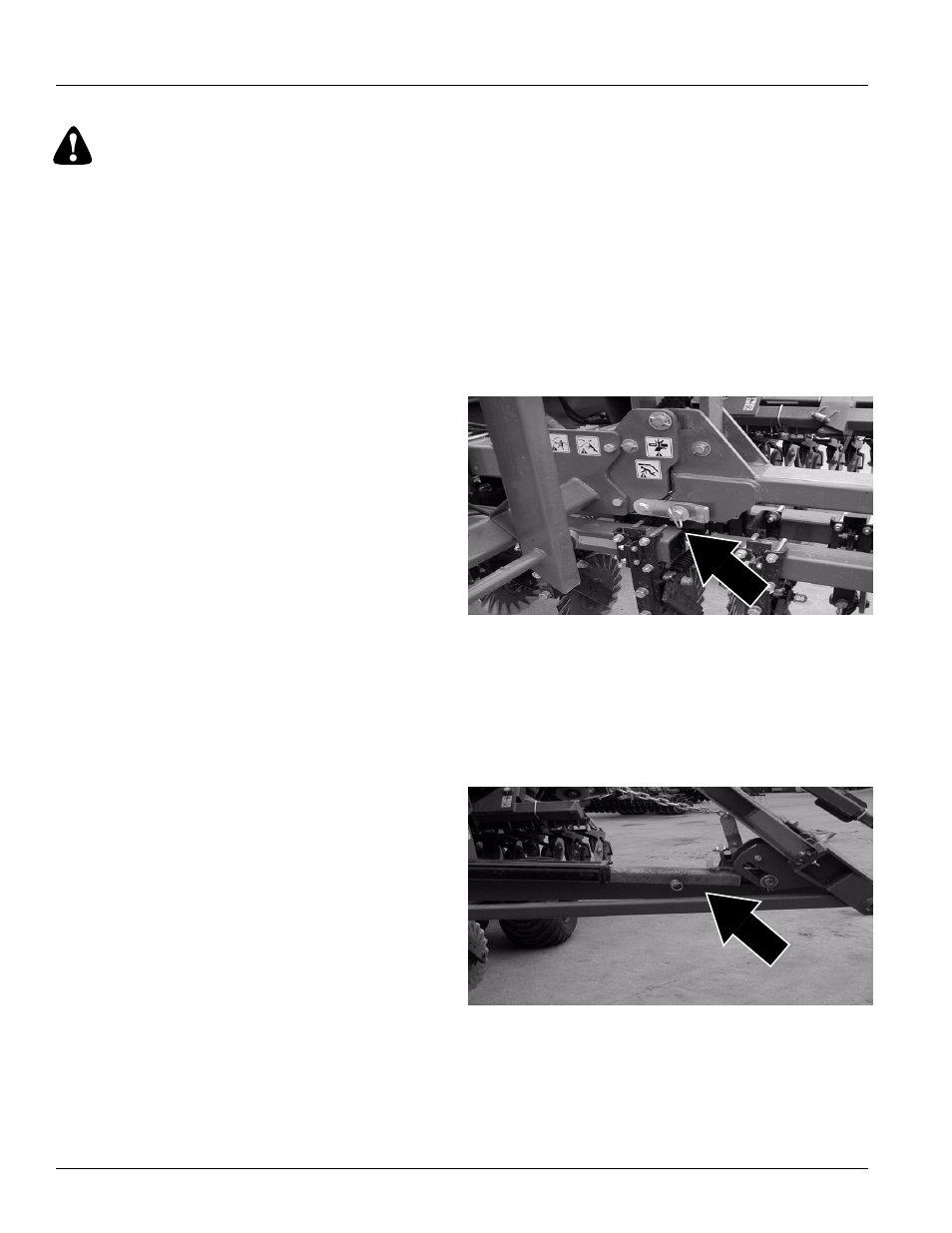 Warning, Unfolding the drill | Great Plains NTA2000 Operator Manual User Manual | Page 22 / 85