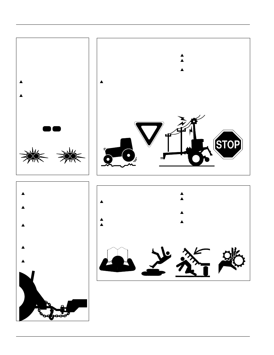 Transport machinery safely, Use safety lights and devices, Practice safe maintenance | Use a safety chain | Great Plains NTA2000 Operator Manual User Manual | Page 4 / 85