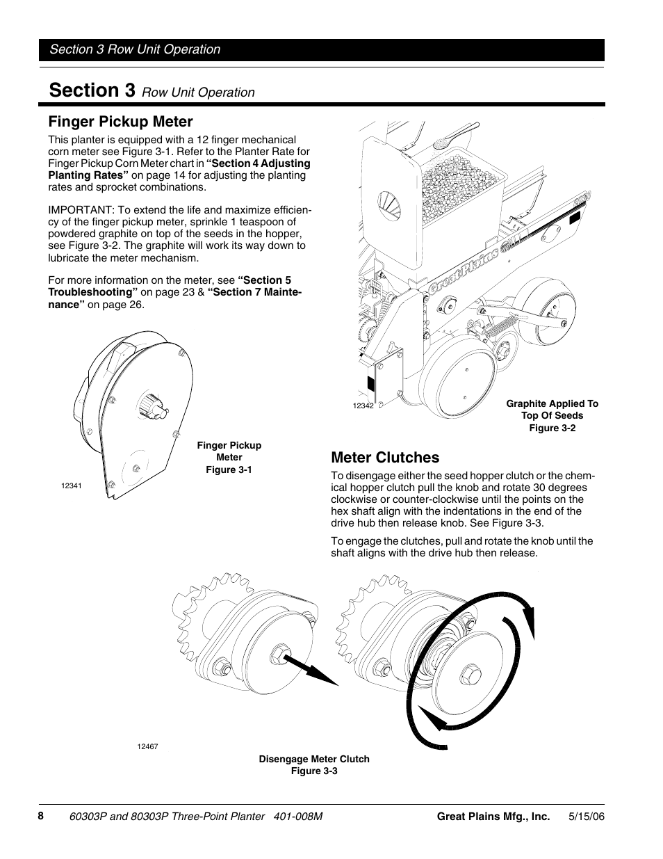 Finger pickup meter, Meter clutches | Great Plains 8030P G1021 Operator Manual User Manual | Page 10 / 38