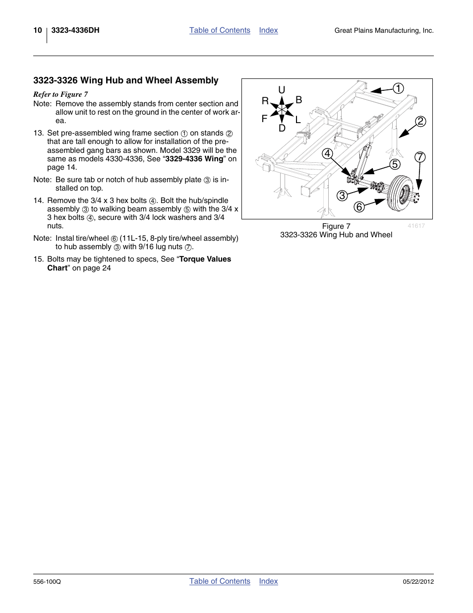 3323-3326 wing hub and wheel assembly | Great Plains 4336 DH Predelivery Manual User Manual | Page 14 / 64