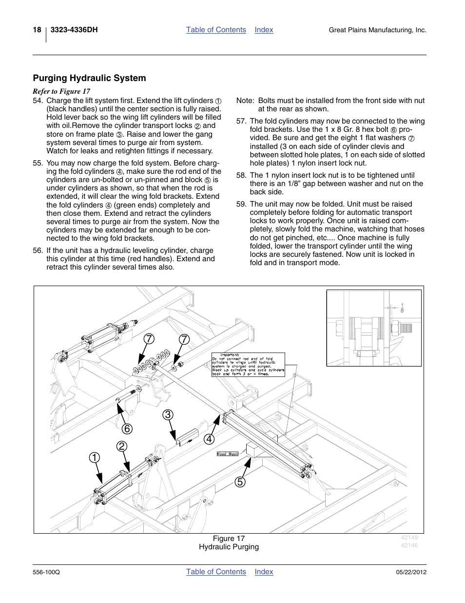Purging hydraulic system | Great Plains 4336 DH Predelivery Manual User Manual | Page 22 / 64