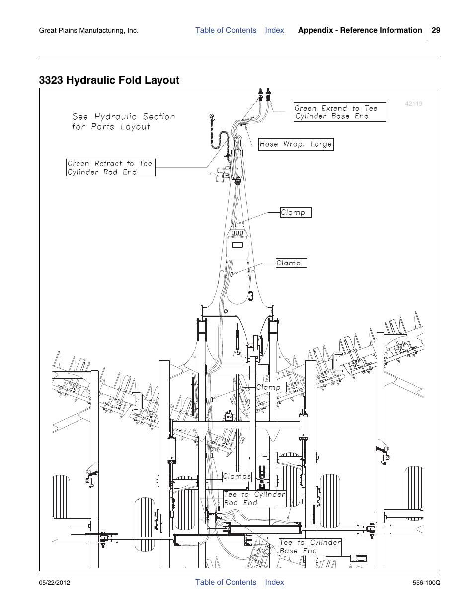 3323 hydraulic fold layout | Great Plains 4336 DH Predelivery Manual User Manual | Page 33 / 64