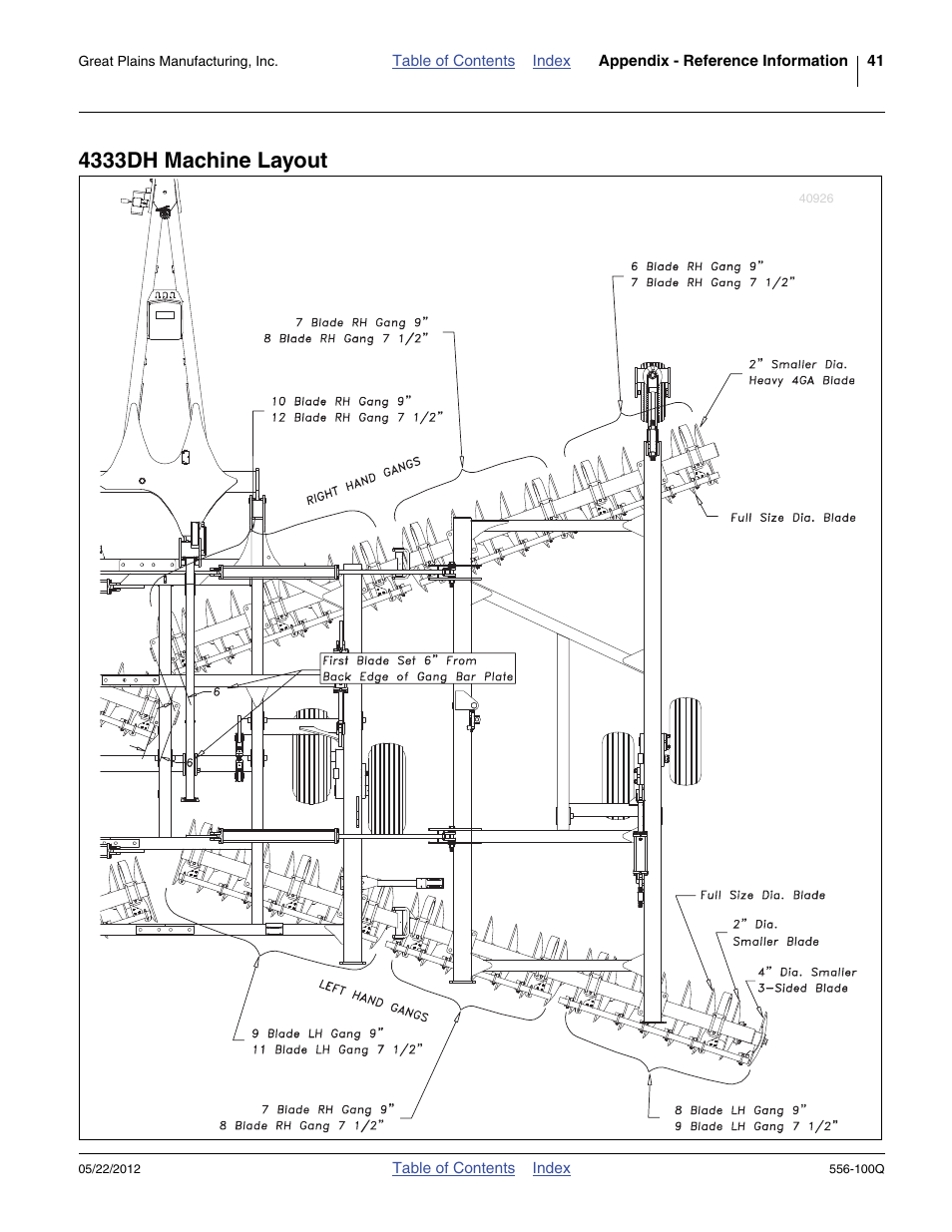 4333dh machine layout | Great Plains 4336 DH Predelivery Manual User Manual | Page 45 / 64