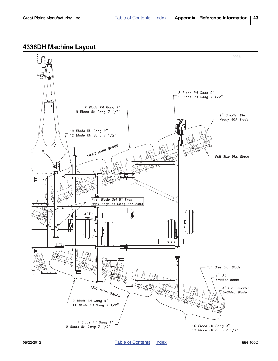 4336dh machine layout | Great Plains 4336 DH Predelivery Manual User Manual | Page 47 / 64