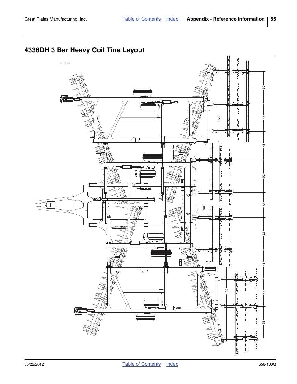 4336dh 3 bar heavy coil tine layout | Great Plains 4336 DH Predelivery Manual User Manual | Page 59 / 64