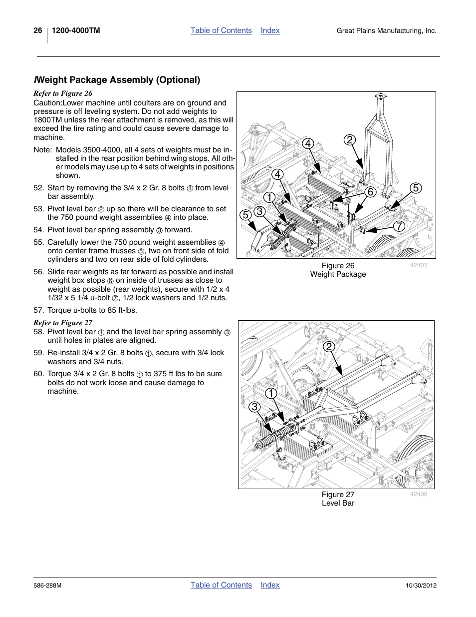 Iweight package assembly (optional) | Great Plains 4000TM Operator Manual User Manual | Page 30 / 50