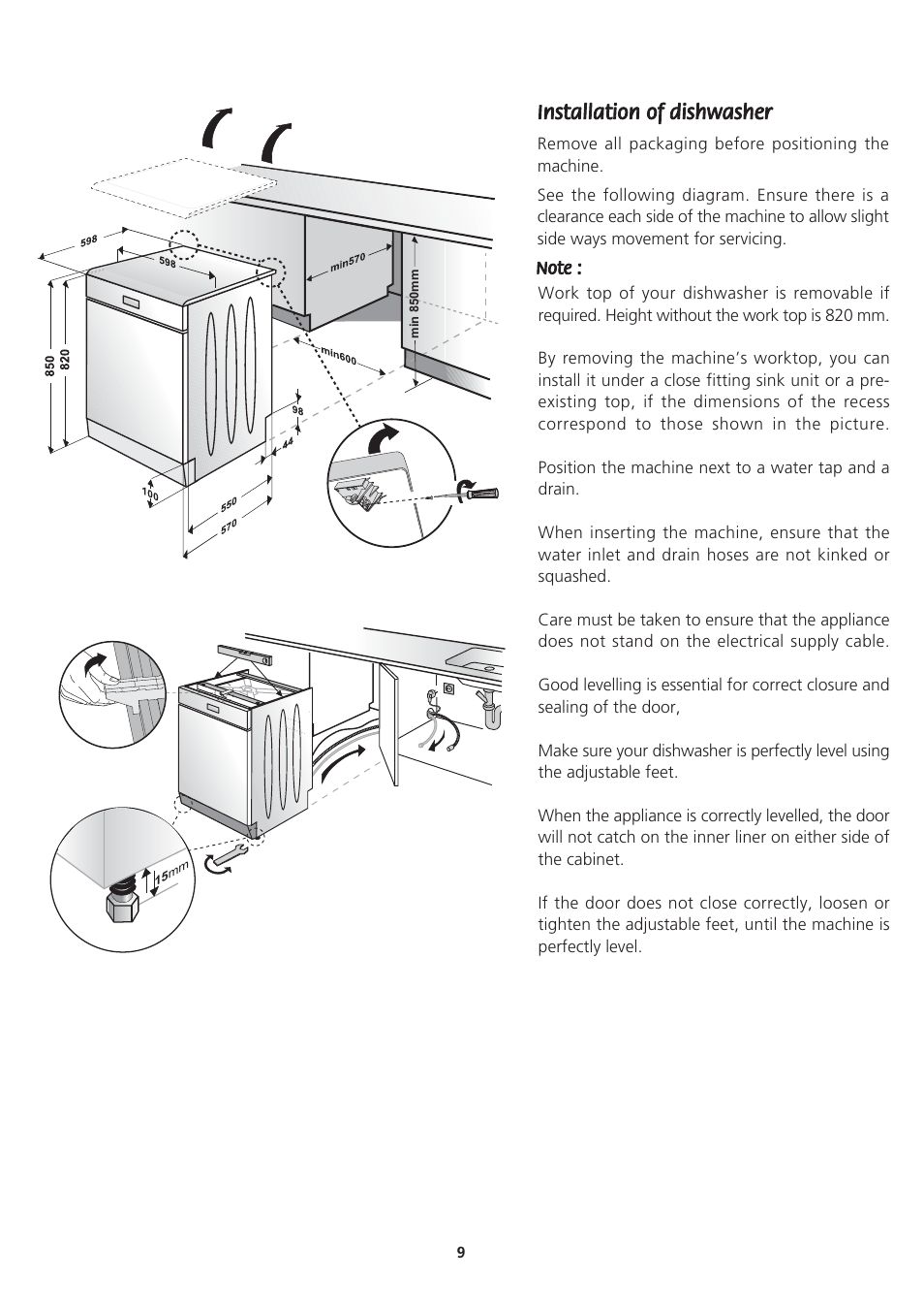 Beko DWD857 User Manual | Page 9 / 26