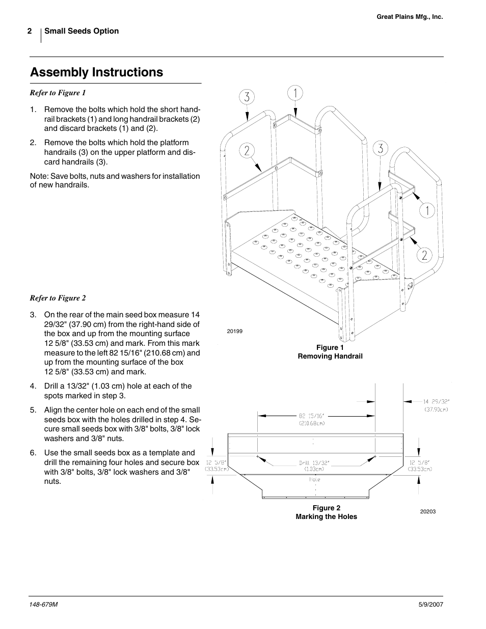 Assembly instructions | Great Plains NTA 2000 export model Assembly Instructions User Manual | Page 2 / 13