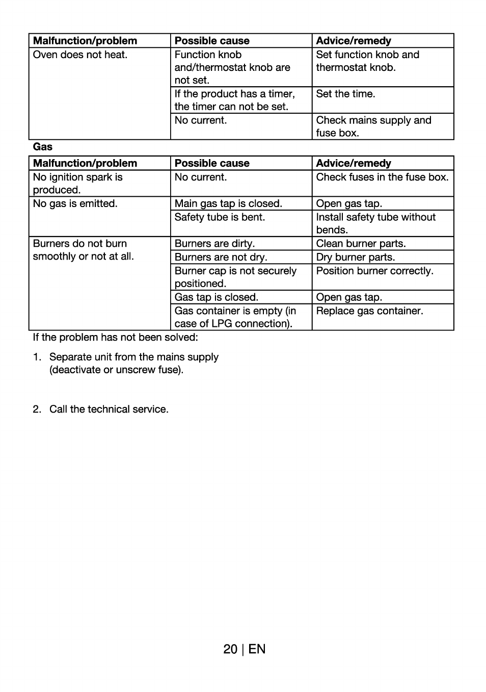 20 i en | Beko BK 6340 Y User Manual | Page 20 / 20