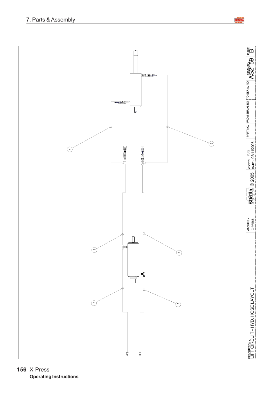 Bas 21 59, X-press, 156 7. parts & assembly | Great Plains AS3243-18007975 Assembly Instructions User Manual | Page 118 / 130