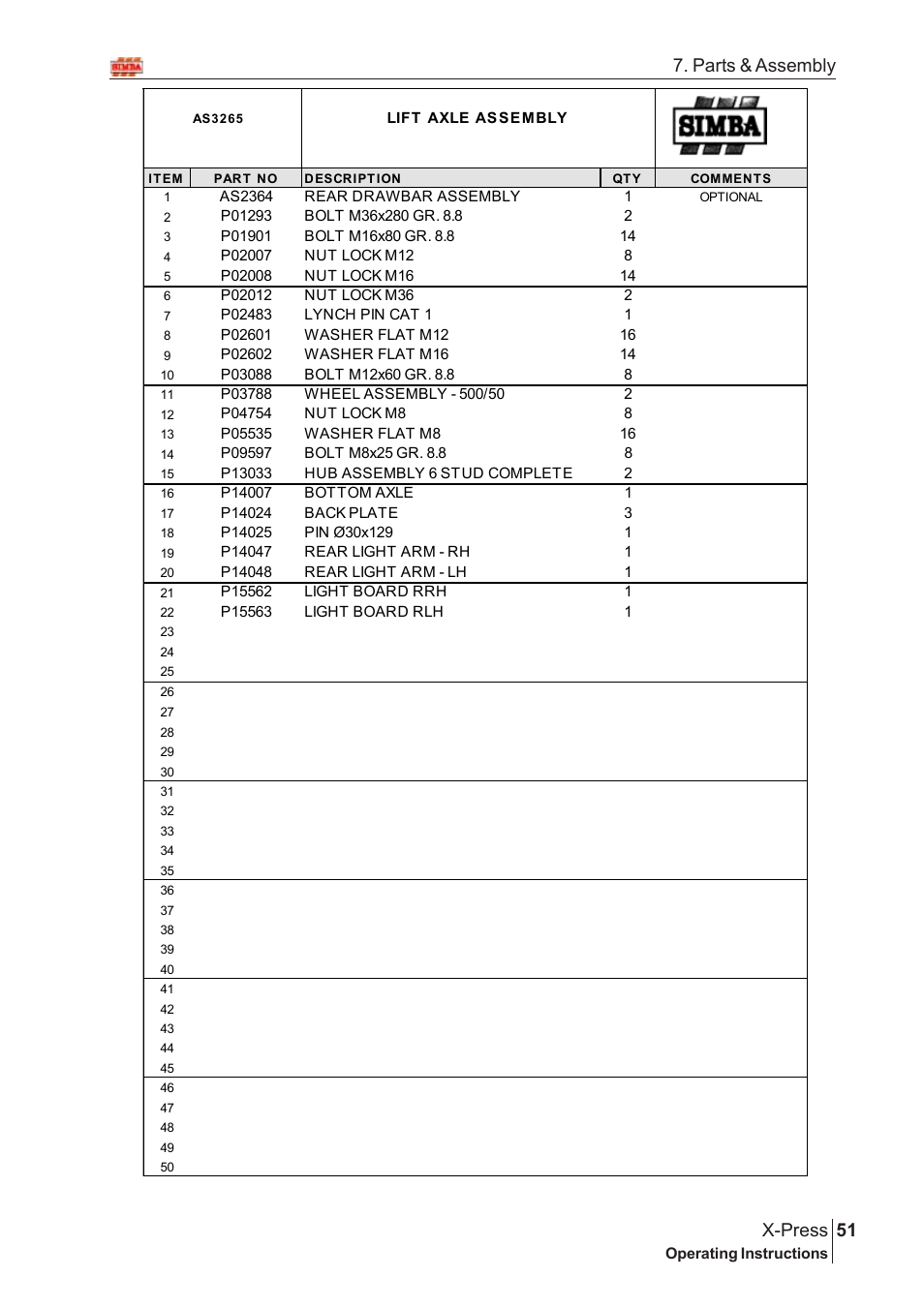 51 x-press, Parts & assembly | Great Plains AS3243-18007975 Assembly Instructions User Manual | Page 13 / 130