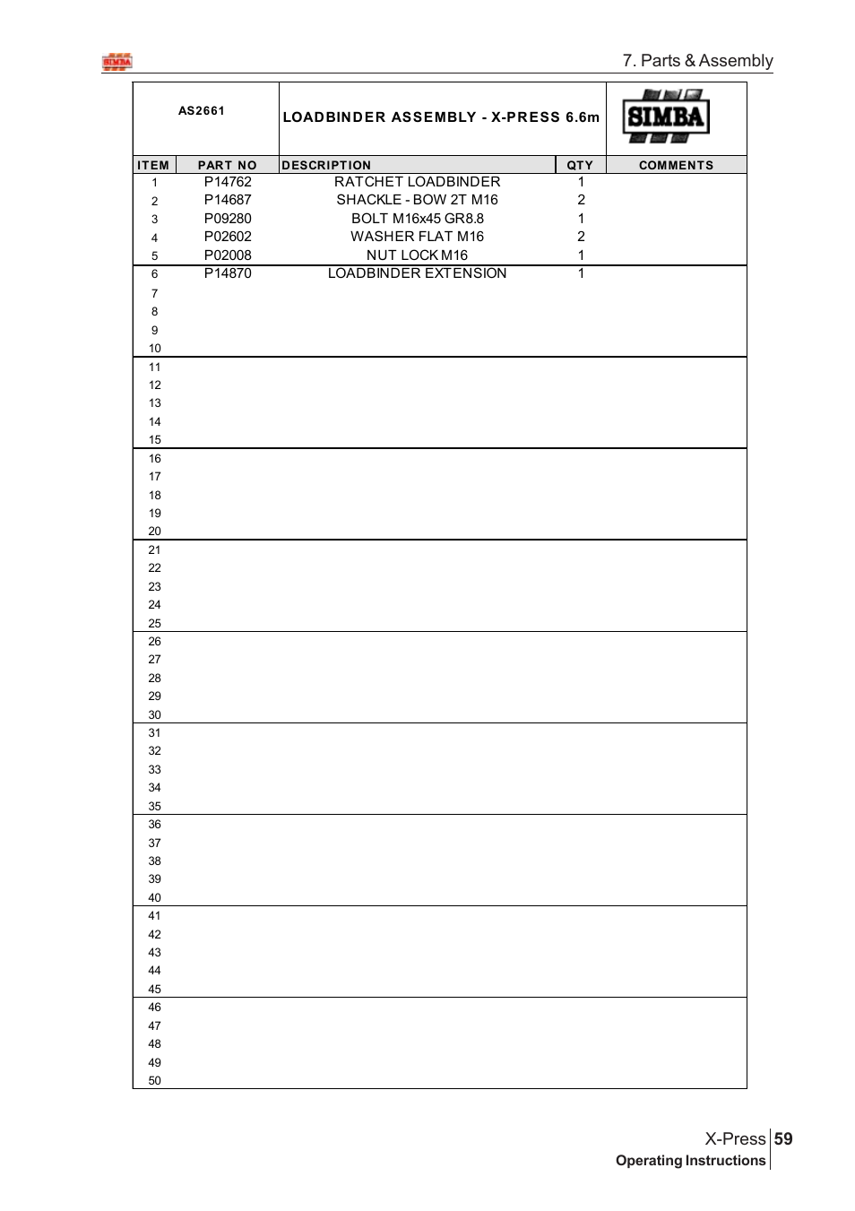 59 x-press, Parts & assembly | Great Plains AS3243-18007975 Assembly Instructions User Manual | Page 21 / 130