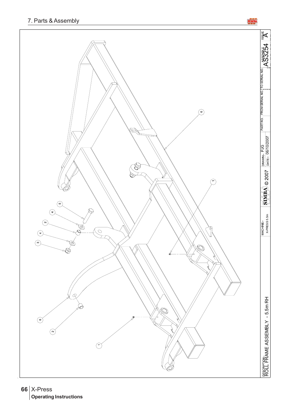 Aas 3254, X-press, 66 7. parts & assembly | Great Plains AS3243-18007975 Assembly Instructions User Manual | Page 28 / 130