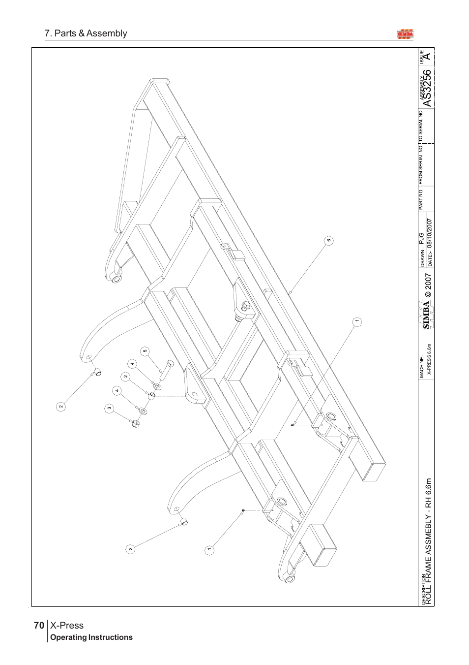 Aas 3256, X-press, 70 7. parts & assembly | Great Plains AS3243-18007975 Assembly Instructions User Manual | Page 32 / 130