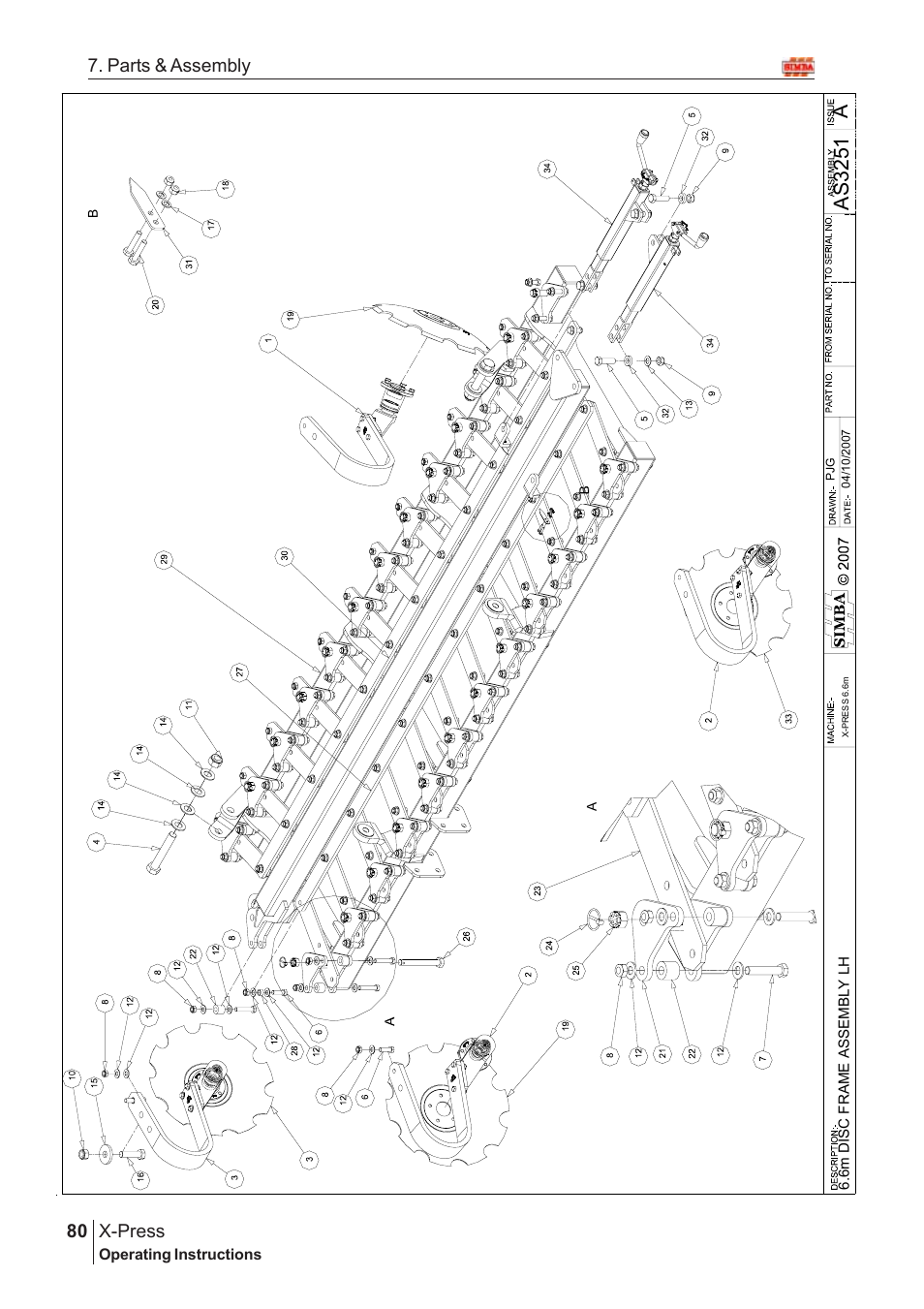 Aas 3251, X-press, 80 7. parts & assembly | Great Plains AS3243-18007975 Assembly Instructions User Manual | Page 42 / 130