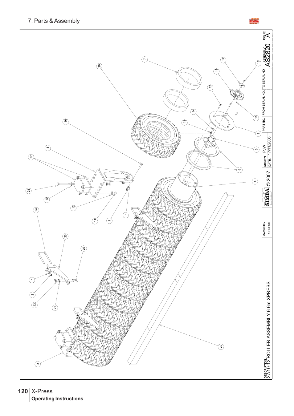 Aas 2820, X-press, 120 7. parts & assembly | Great Plains AS3243-18007975 Assembly Instructions User Manual | Page 82 / 130