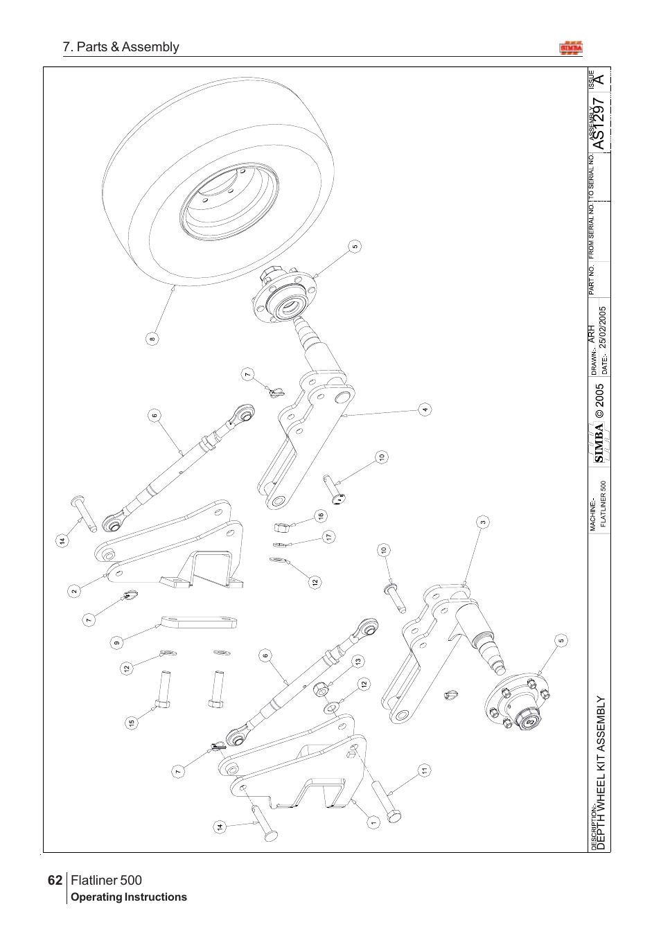 Aas12 9 7, Flatliner 500, 62 7. parts & assembly | Great Plains Flatliner 500 2006 Assembly Instructions User Manual | Page 30 / 90