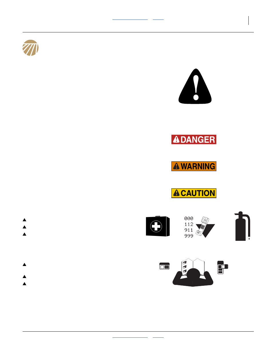 Important safety information, Look for safety symbol, Be aware of signal words | Prepare for emergencies, Be familiar with safety decals | Great Plains 3S-4000HDF Operator Manual User Manual | Page 5 / 120