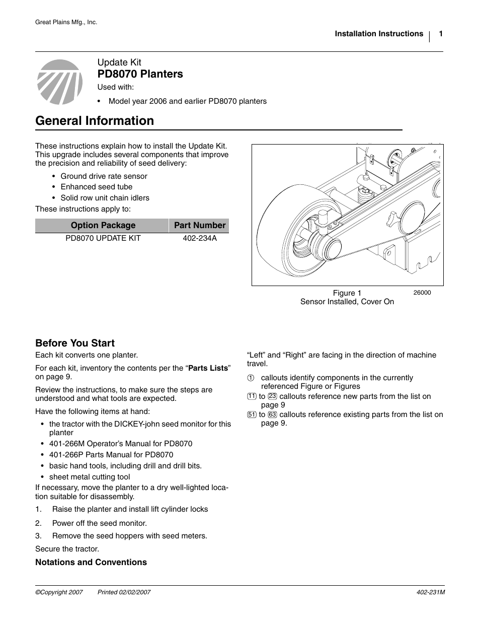 Great Plains PD8070 User Manual | 10 pages