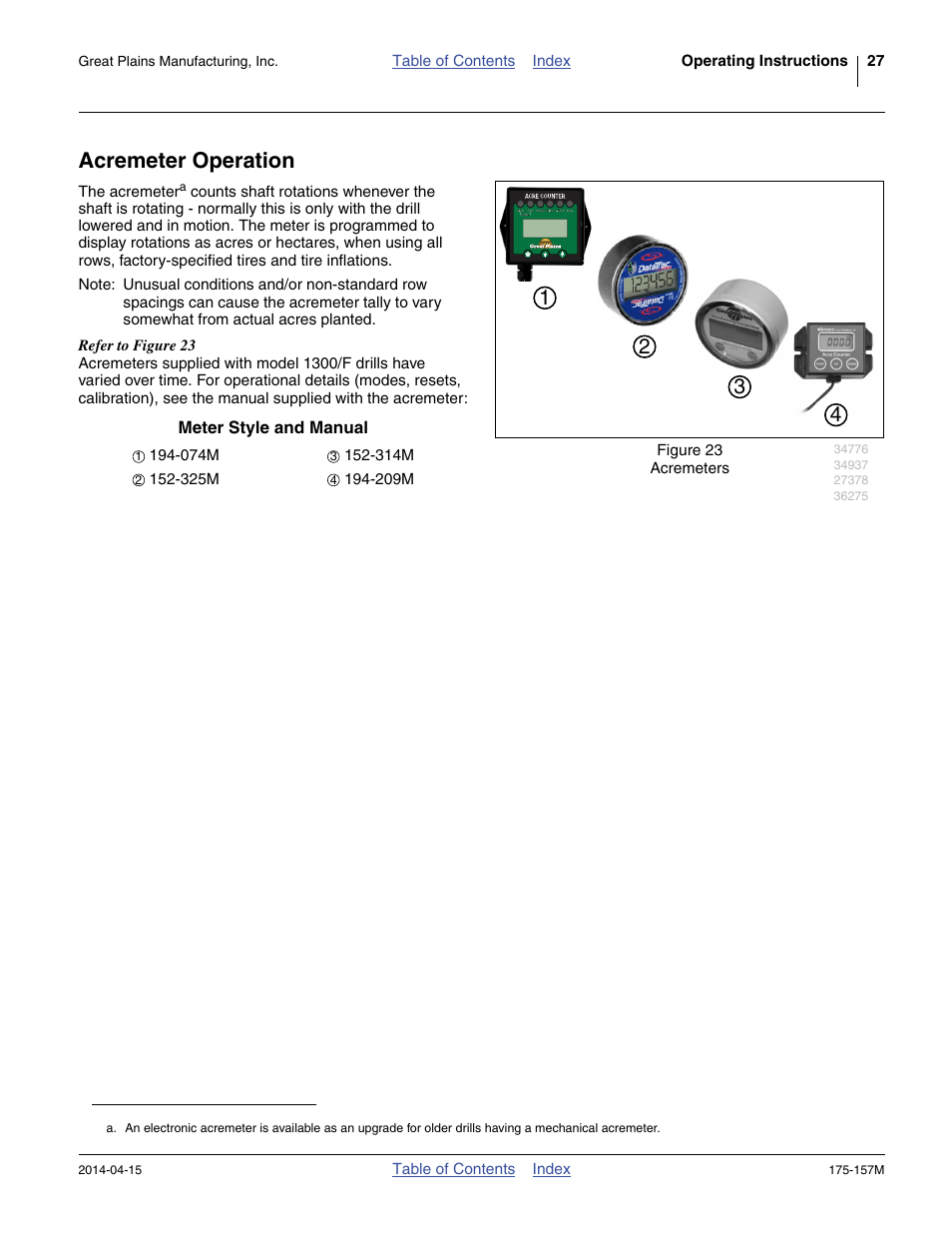 Acremeter operation | Great Plains 1300 13-Foot Operator Manual User Manual | Page 31 / 78