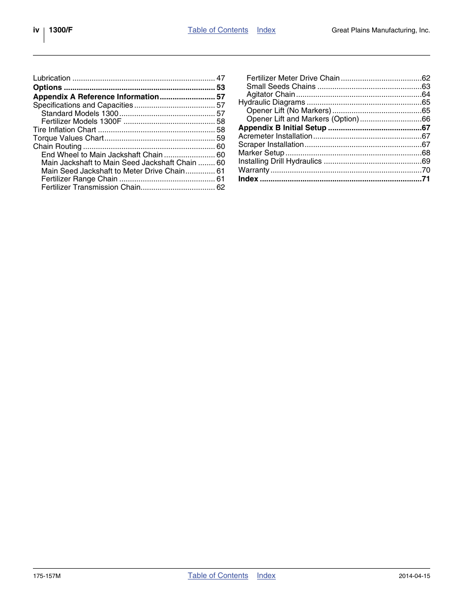 Great Plains 1300 13-Foot Operator Manual User Manual | Page 4 / 78