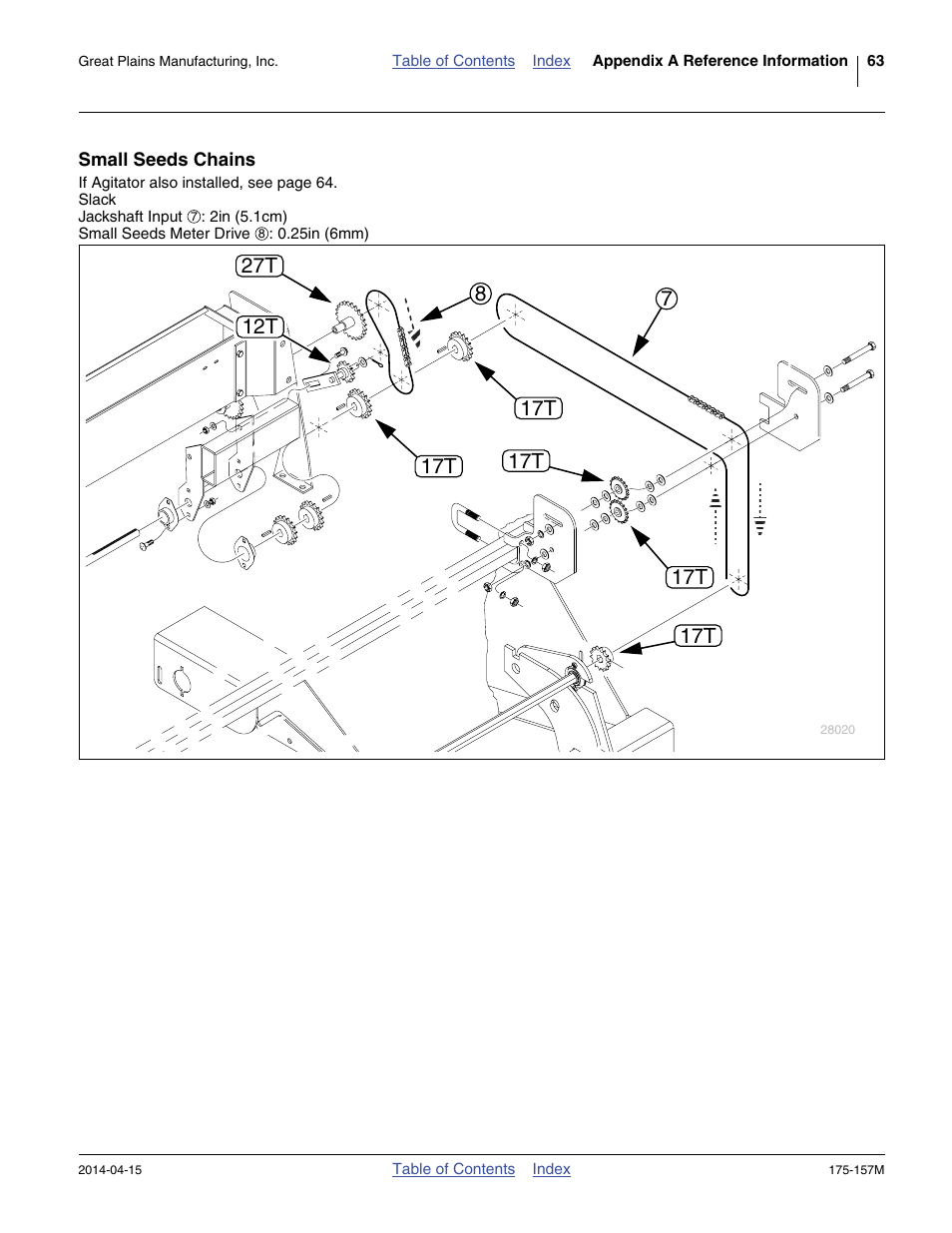 Small seeds chains | Great Plains 1300 13-Foot Operator Manual User Manual | Page 67 / 78