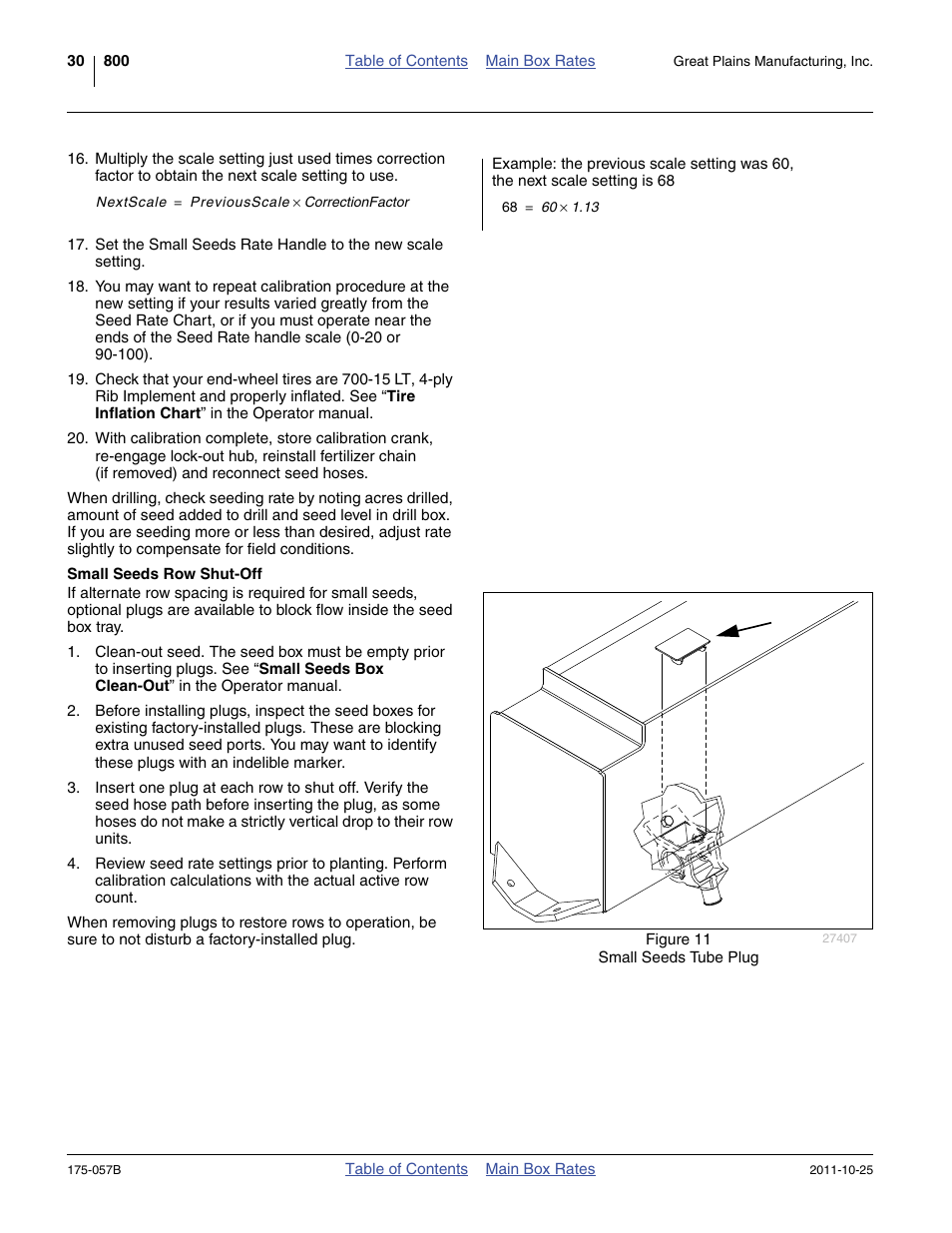 Small seeds row shut-off | Great Plains 800 Material Rate User Manual | Page 32 / 62