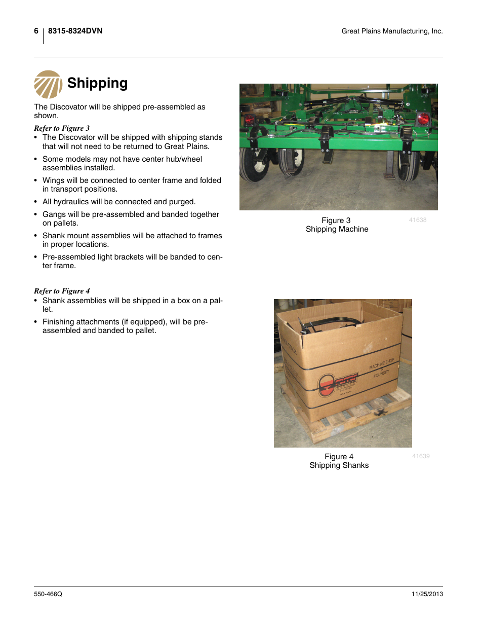 Shipping | Great Plains DVN8324 Predelivery Manual User Manual | Page 10 / 50