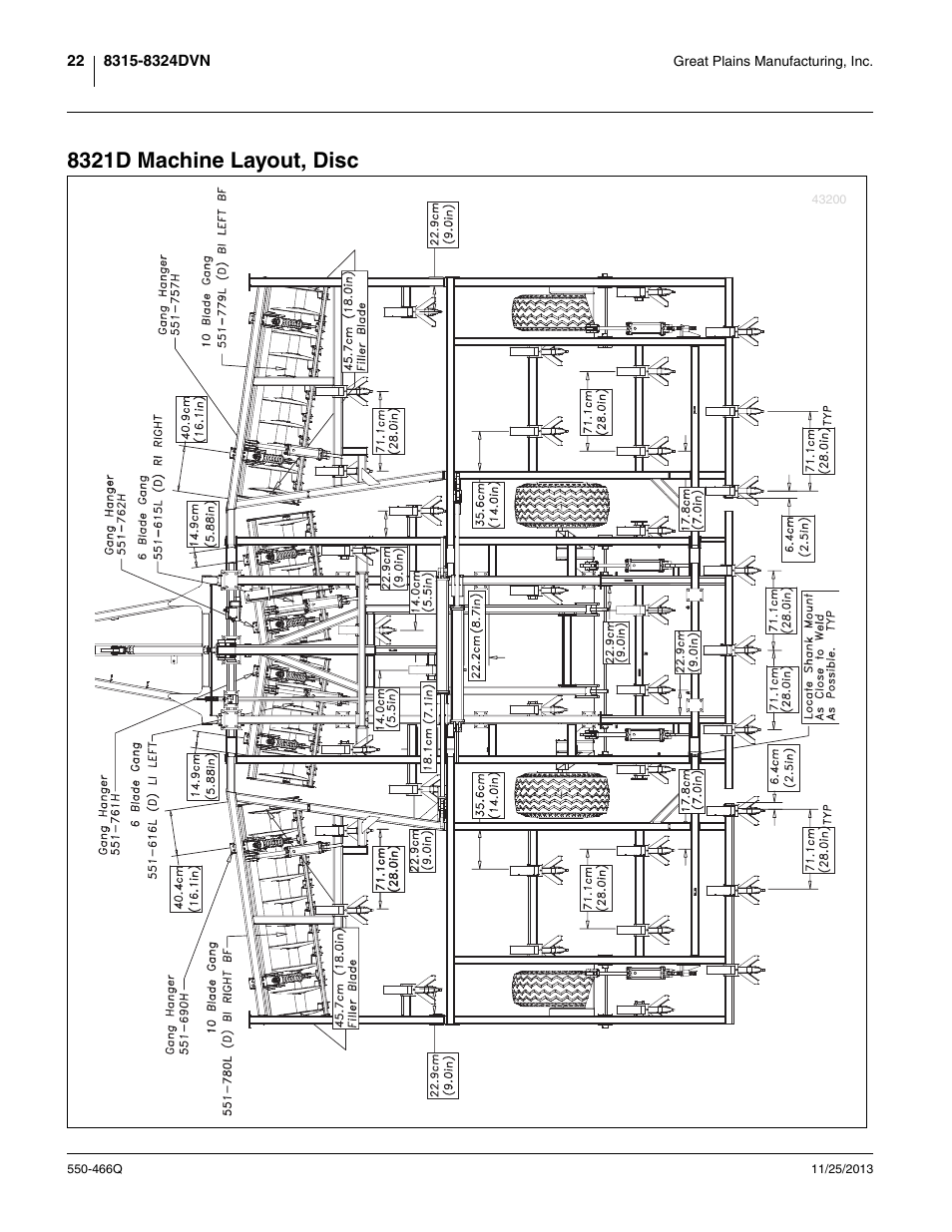 8321d machine layout, disc | Great Plains DVN8324 Predelivery Manual User Manual | Page 26 / 50