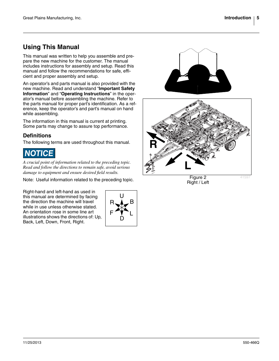 Using this manual, Definitions | Great Plains DVN8324 Predelivery Manual User Manual | Page 9 / 50