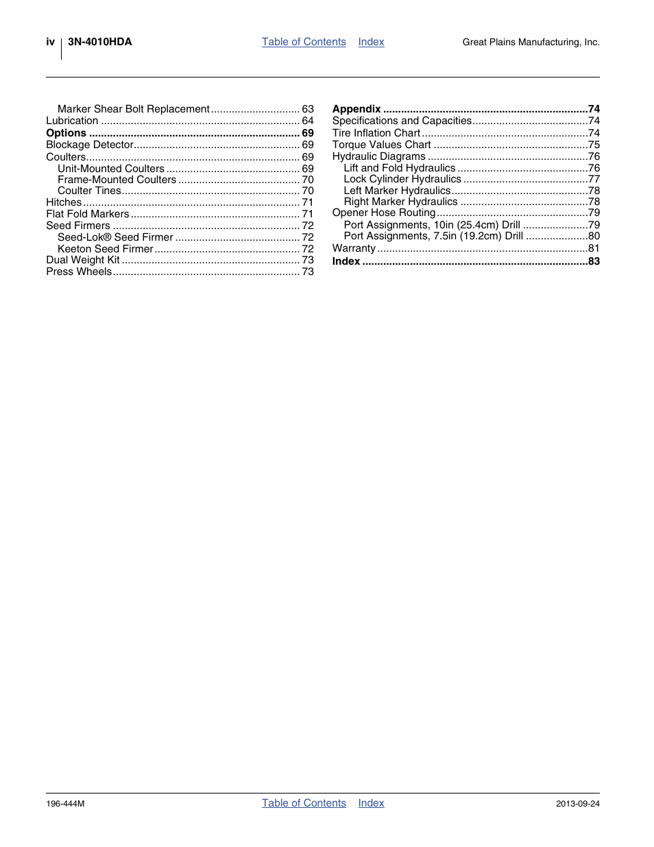 Great Plains 3N4010HDA Operator Manual User Manual | Page 4 / 92