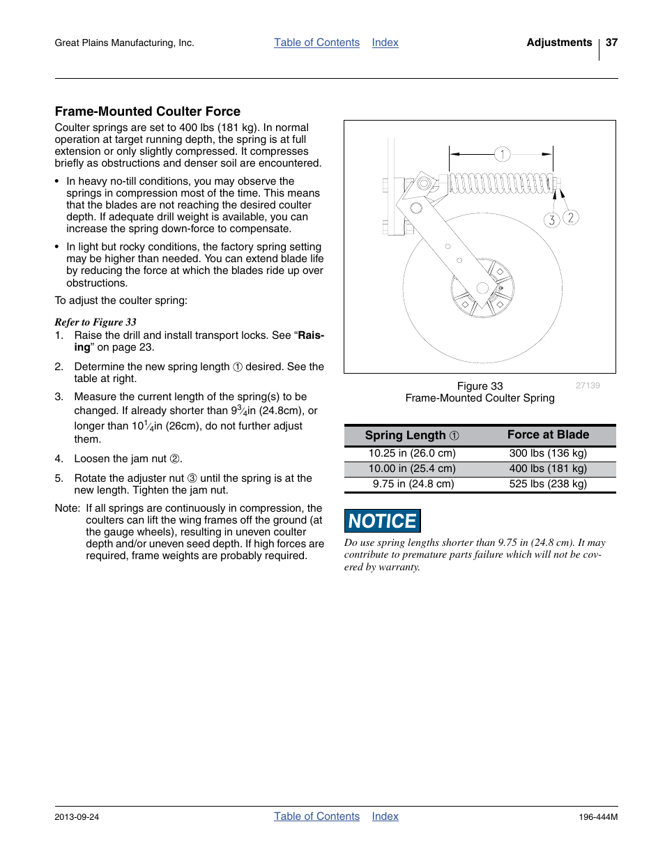 Frame-mounted coulter force | Great Plains 3N4010HDA Operator Manual User Manual | Page 41 / 92