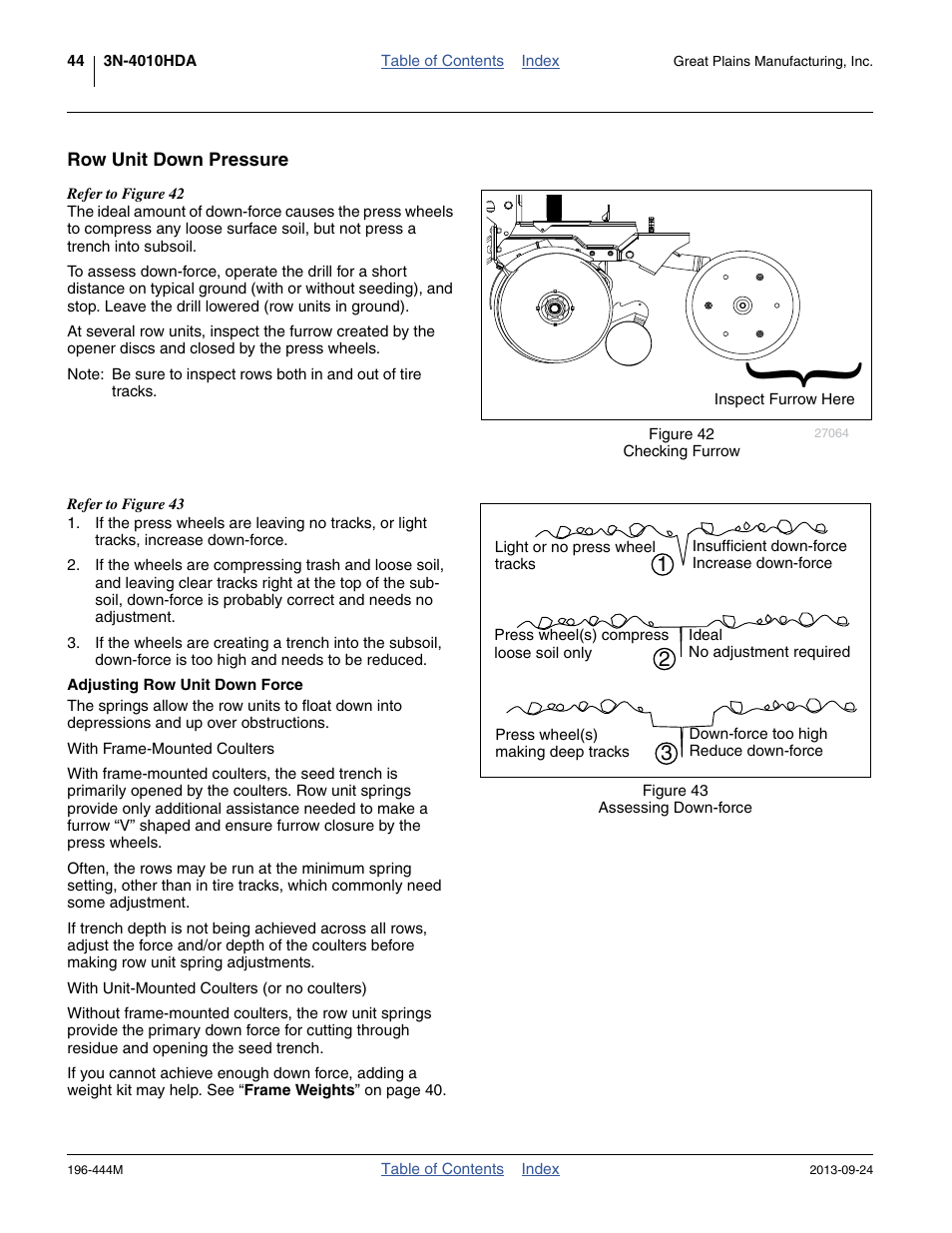 Row unit down pressure | Great Plains 3N4010HDA Operator Manual User Manual | Page 48 / 92