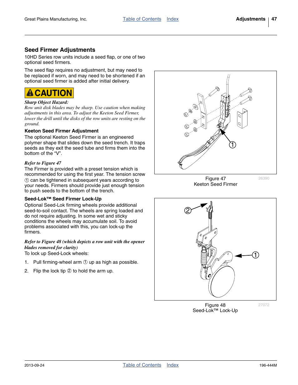 Seed firmer adjustments | Great Plains 3N4010HDA Operator Manual User Manual | Page 51 / 92