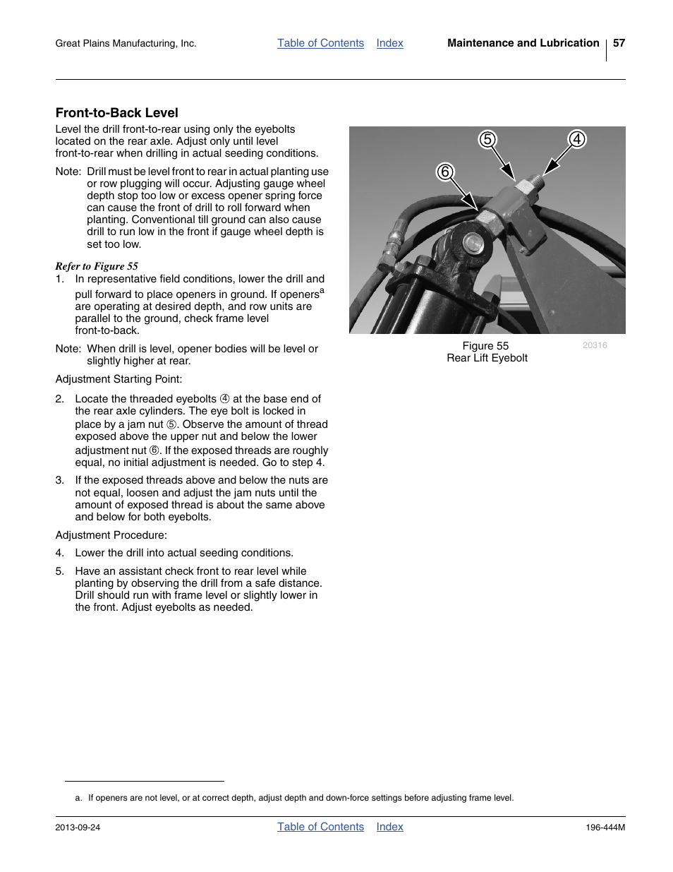 Front-to-back level | Great Plains 3N4010HDA Operator Manual User Manual | Page 61 / 92