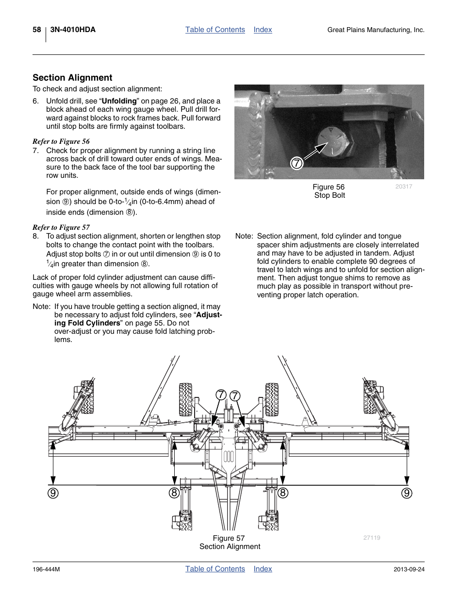 Section alignment | Great Plains 3N4010HDA Operator Manual User Manual | Page 62 / 92